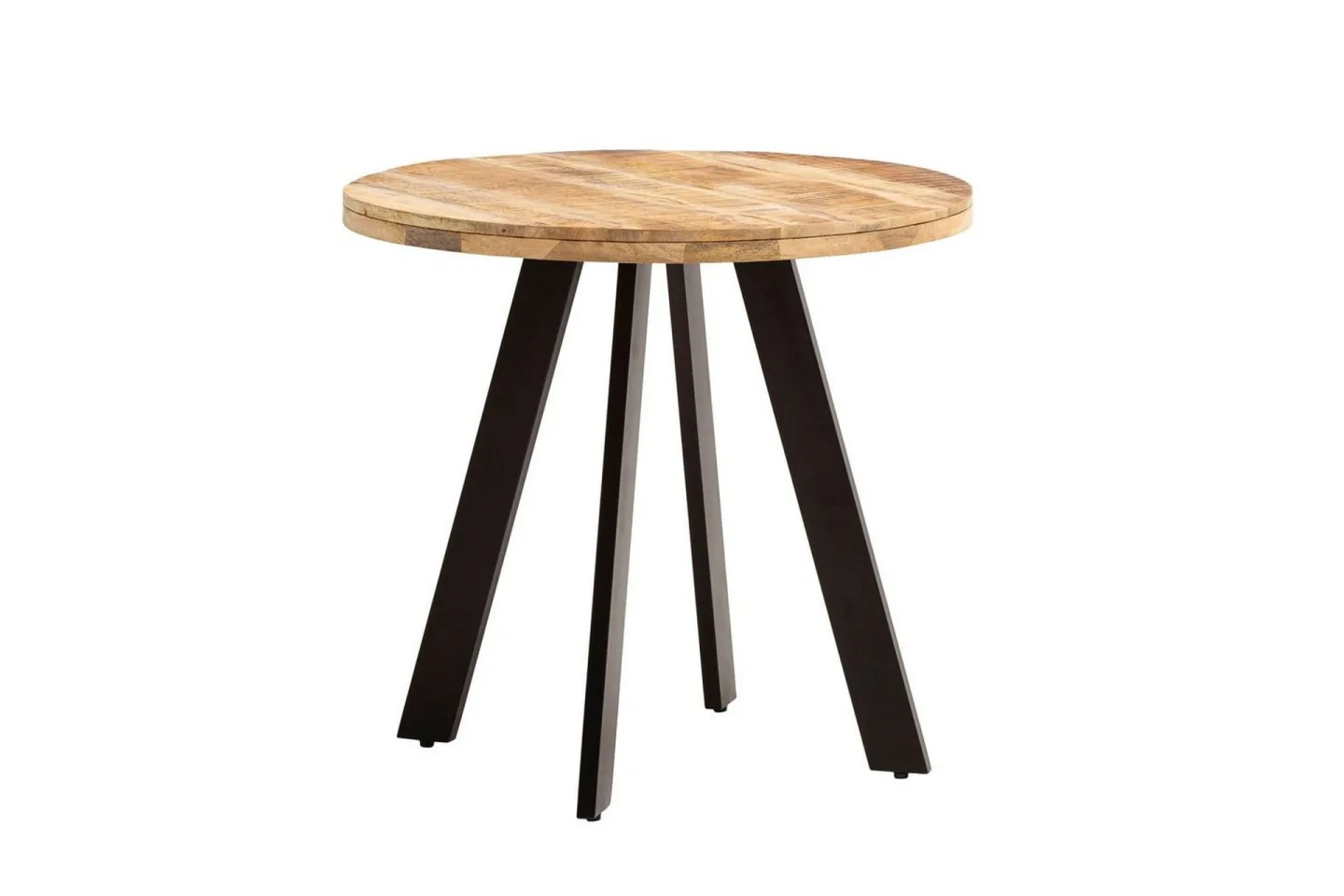Matbord Wohnling rund massivt trä, modern lantlig stil 80 cm - 80 cm