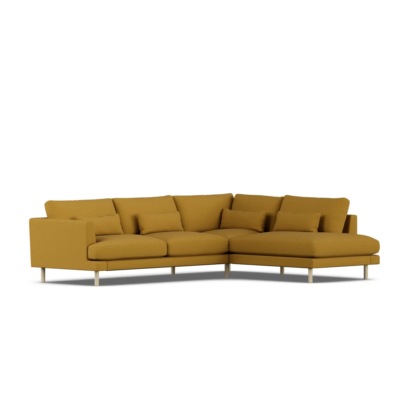 1898 Bredhult Sofa Luiza Mustard 3972-Eiche weiß geölt, 3-sitzig A1
