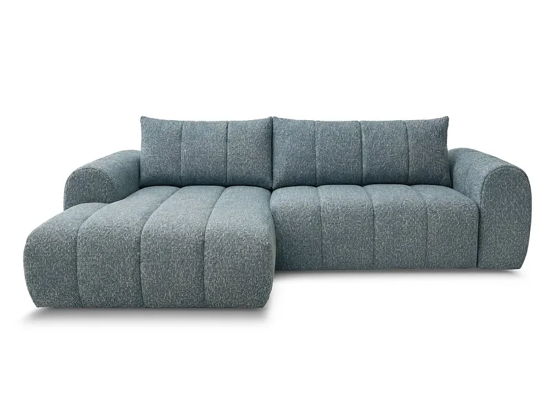 Ecksofa BOBOCHIC NESTY Stoff chiniert blau