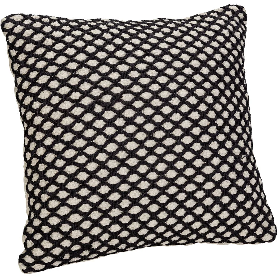 Zierkissen Natural schwarz/weiss Baumwolle
