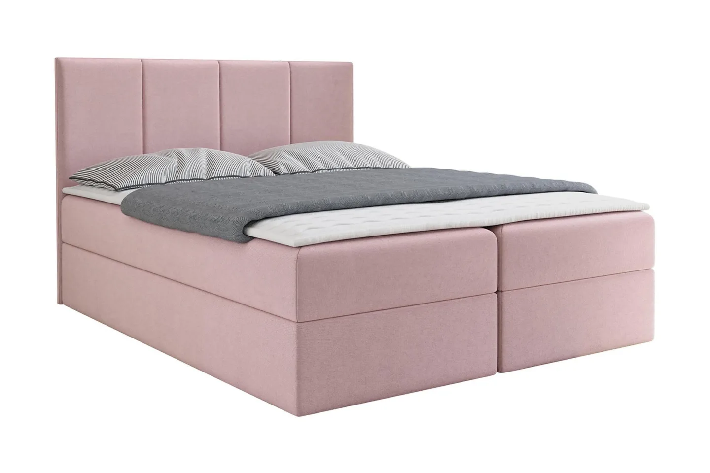 Laggano Kontinentalsäng 160x200 cm + Bäddmadrass - Rosa
