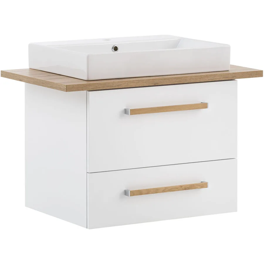 Waschtisch mit Lavabo Hartwich Weiss Holzwerkstoff 82 cm 50 cm