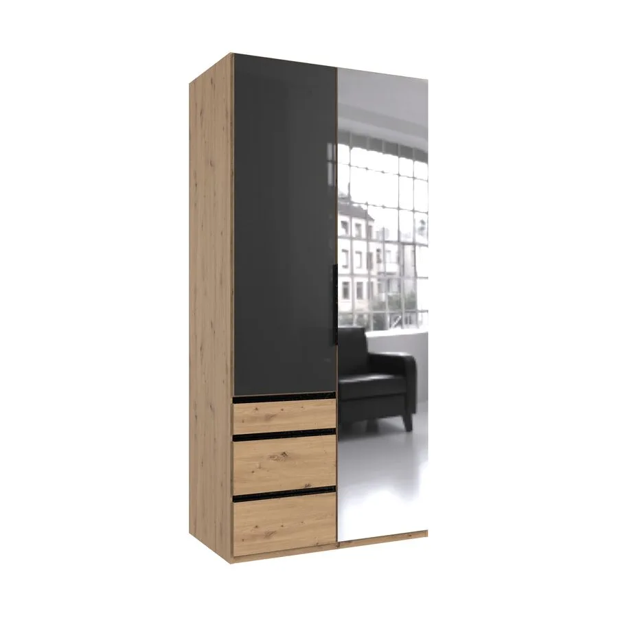 Kleiderschrank Sanko Eiche Nachbildung Holzwerkstoff B 100 cm