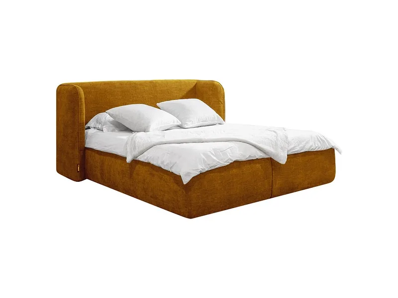 Kastenbett BOBOCHIC LOUISE 160x200cm stoff gelb