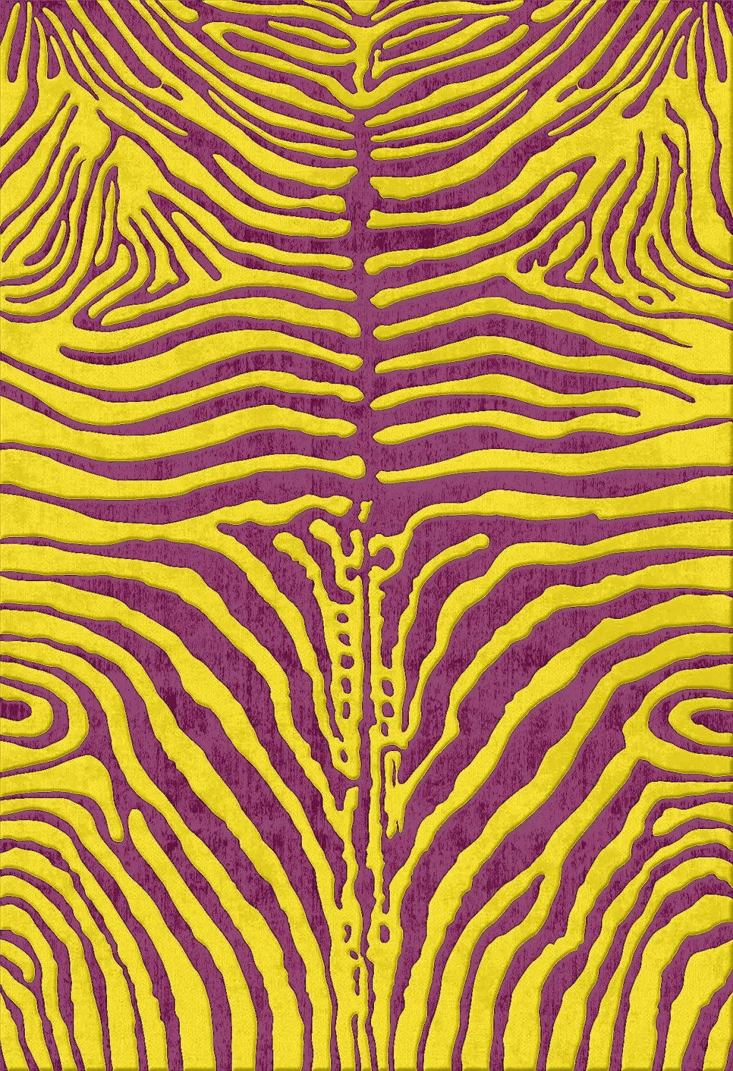 Wilton-teppe - Zebra (gul/lilla) (Størrelse: 160 x 230 cm)
