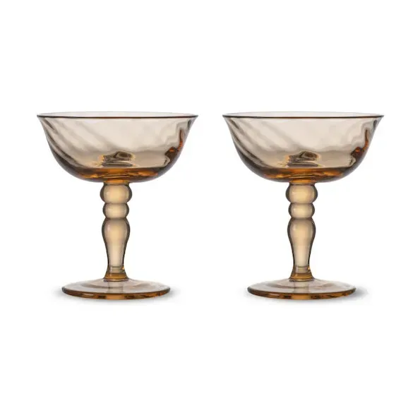Byon Opacity italienisches Champagnerglas 15 cl 2er-Pack Pfirsich