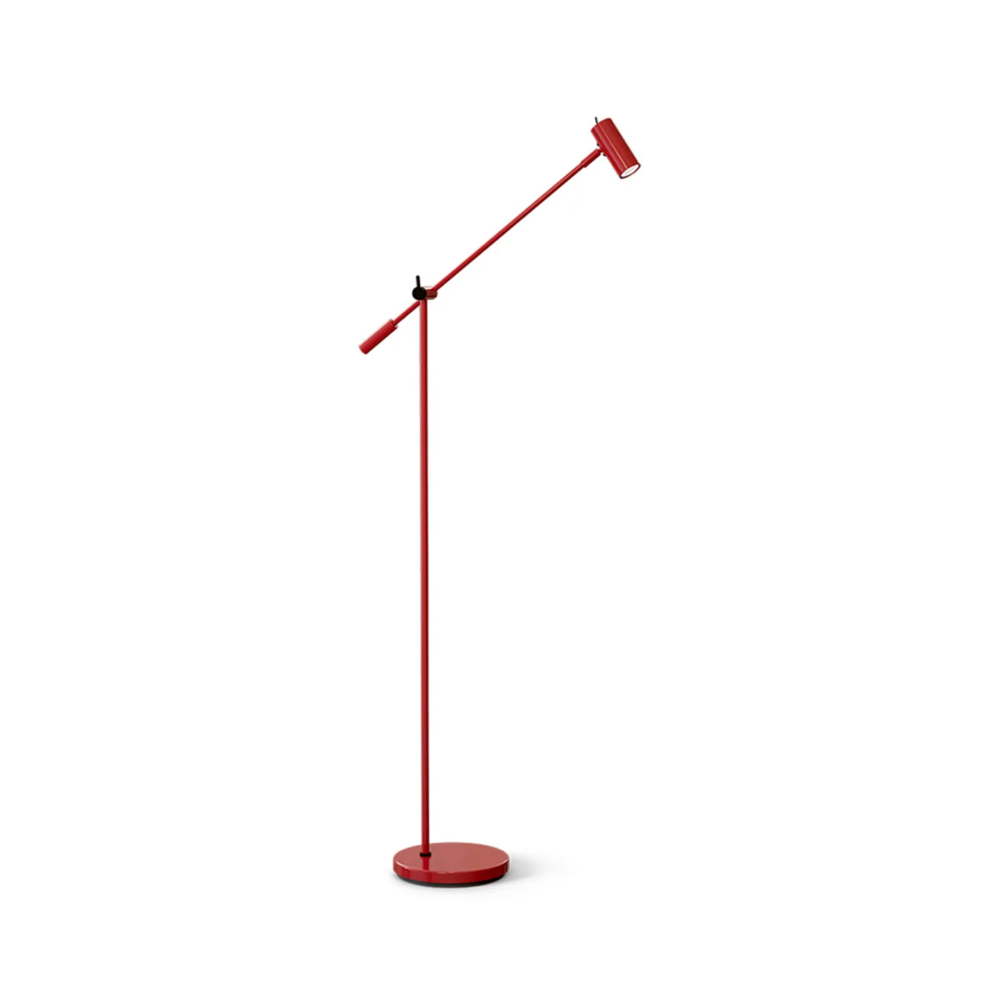 Cato Gulvlampe Dim. Blank Ruby Rød/Matt Svart - Belid - Stue - Metall
