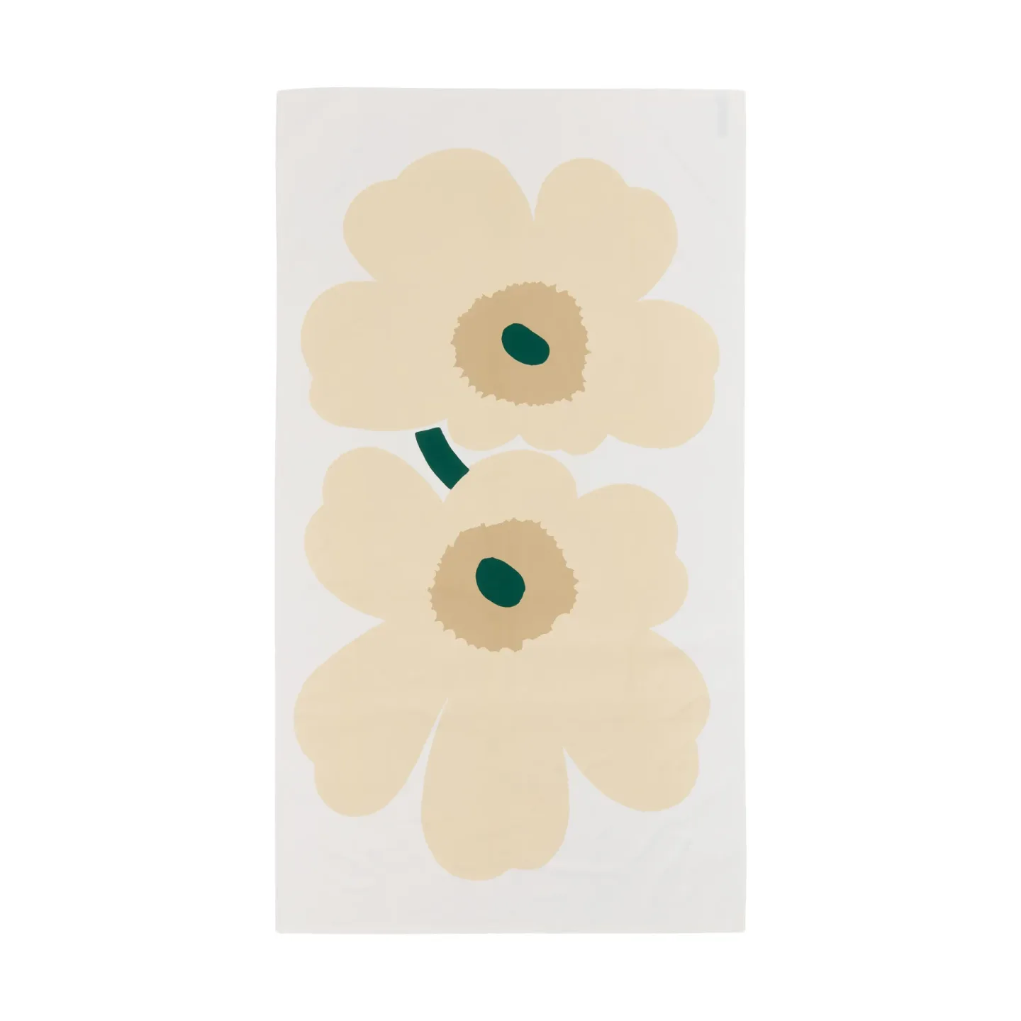 Marimekko Unikko Tischdecke White-hay-sand-emerald