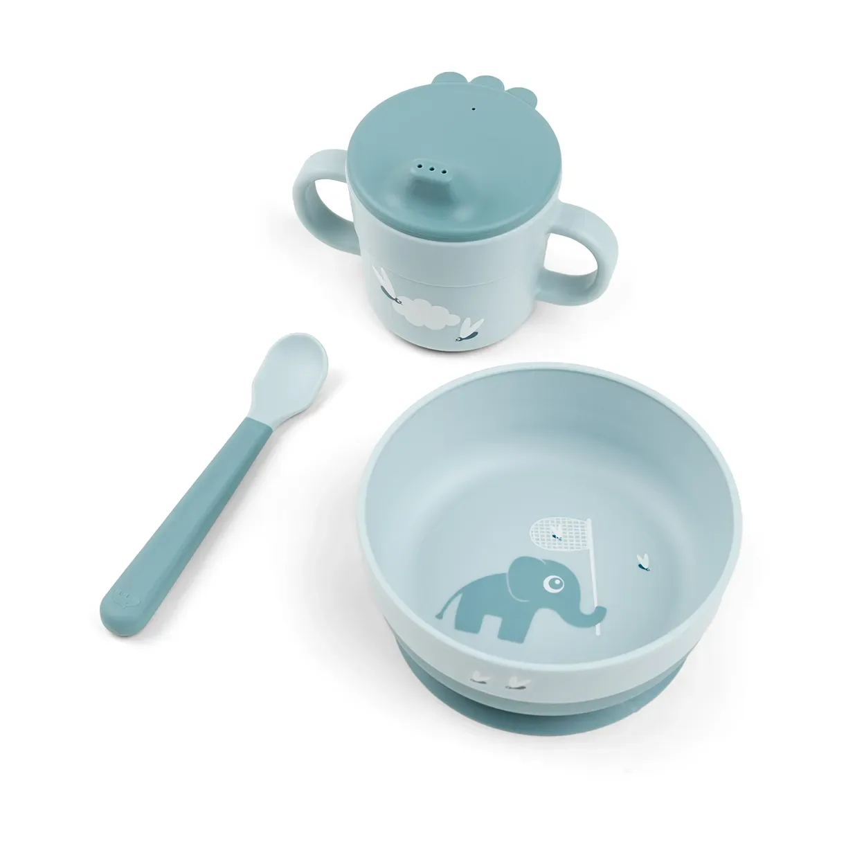 Done by deer Elphee Foodie Erstes Essensset 3 Teile Blue