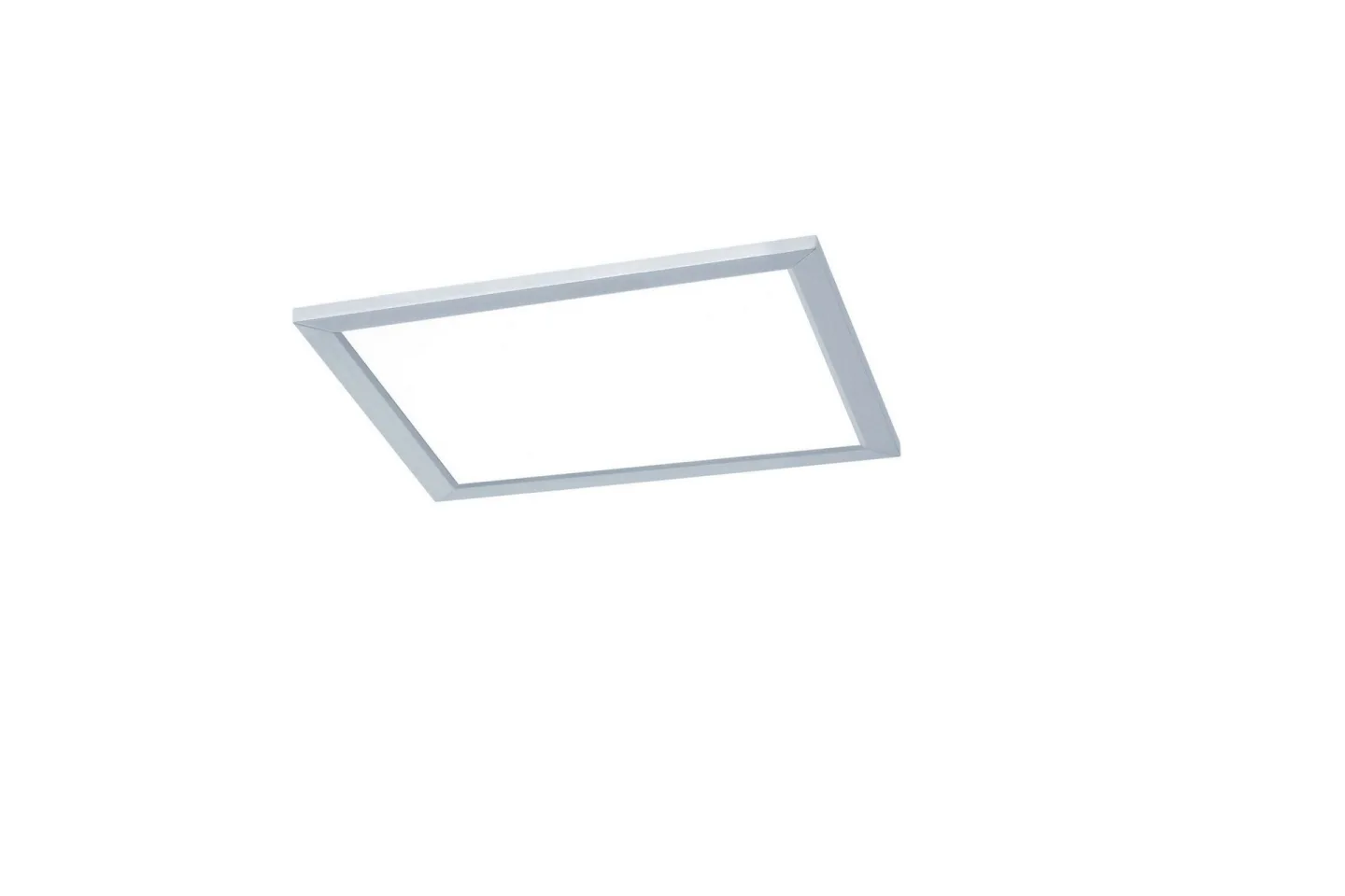Phoenix LED Plafond 30x30cm borstad stål - Borstad stål/Vit