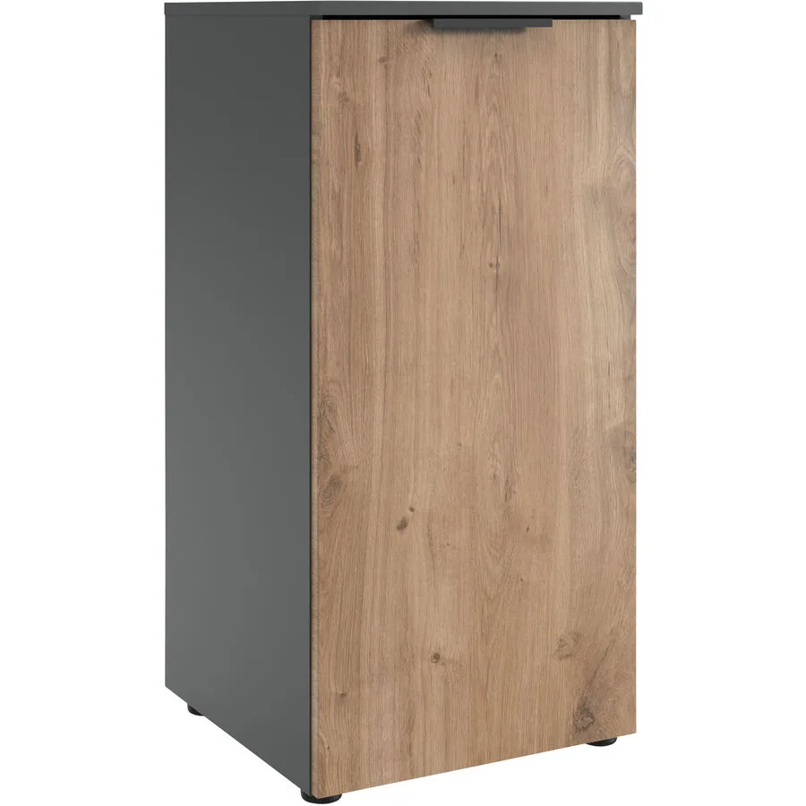 Kommode Sanko Plankeneiche/graphit Holzwerkstoff B 41 H 84 cm