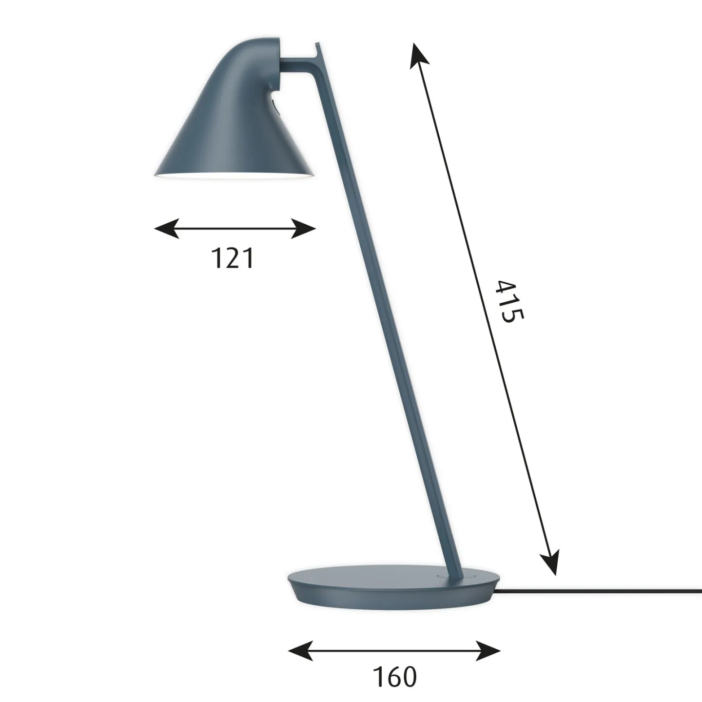 NJP Mini Tischleuchte Petrol - Louis Poulsen - Wohnzimmer - Design - Metall - Mit Schirm