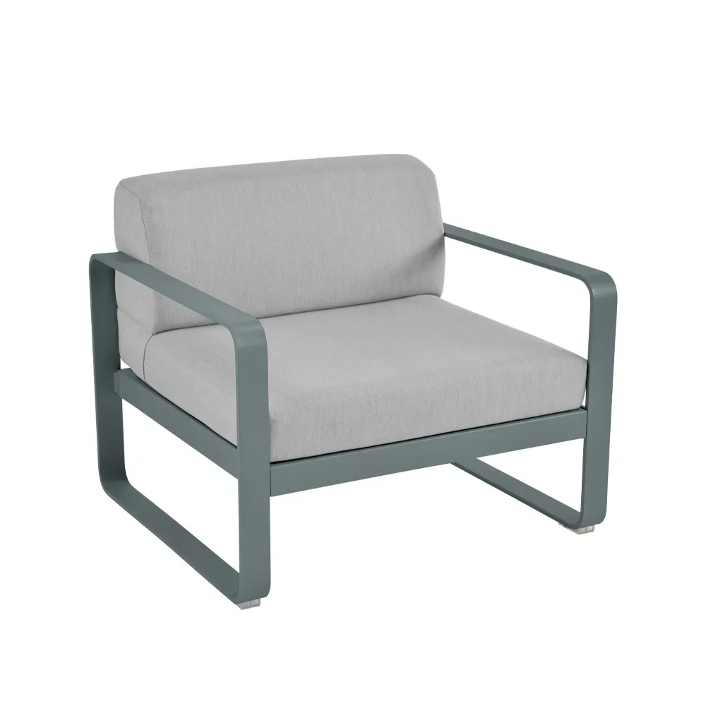 Fermob Bellevie fåtölj Storm grey (grå), flannel grey dyna