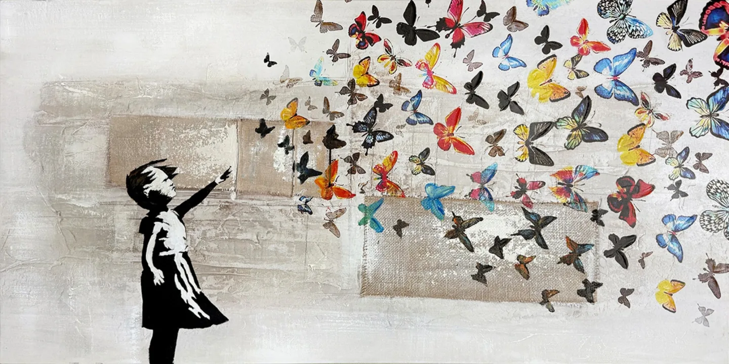 image LAND Gemälde Butterfly Girl | Schubiger Möbel