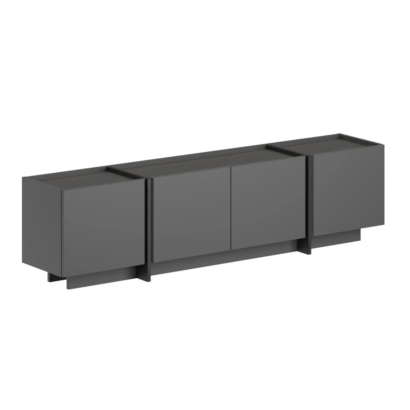Sylvenn TV-bänk 180 cm - Antracit och svart