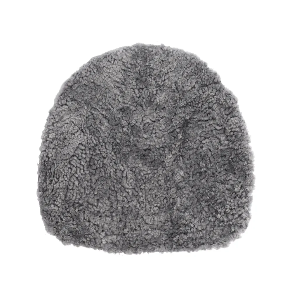 Skandilock Buzz stolsdyna fårskinn Scandinavian grey-svart läderimitation