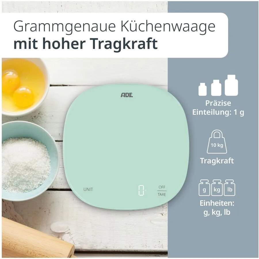 Küchenwaage ADE Mint Glas B 18 cm