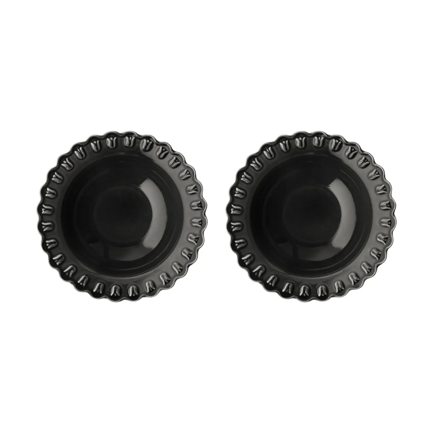 PotteryJo Tulipa tiefer Teller Ø23 cm 2er-Pack Almost black