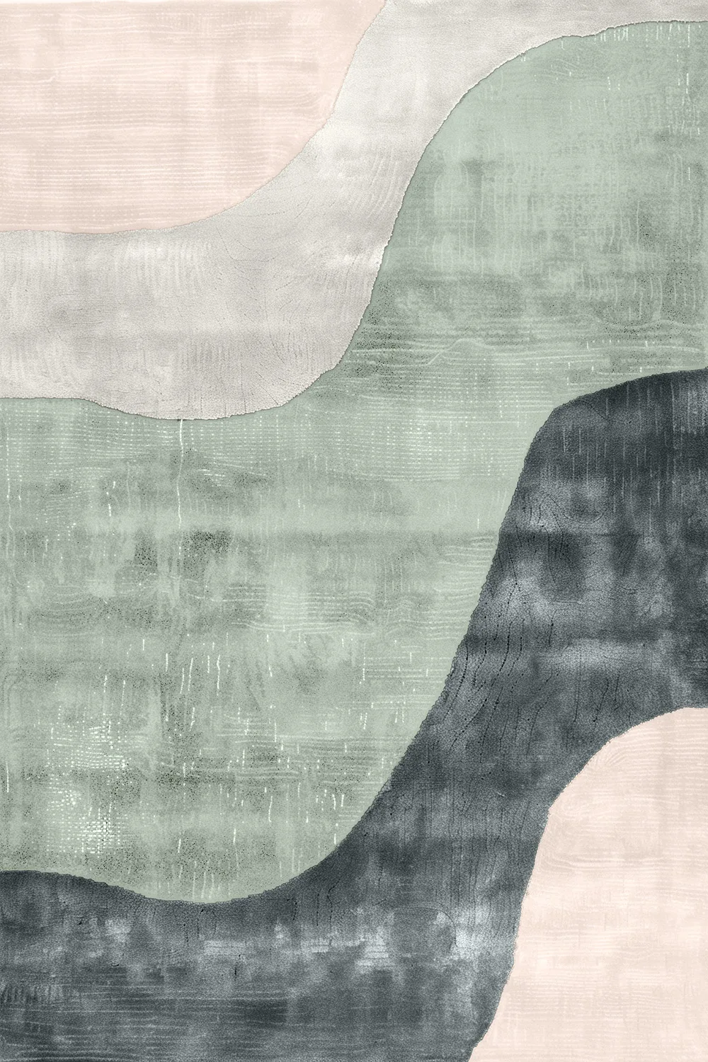 Wilton-teppe - Barcelona (grønn) (Størrelse: 80 x 150 cm)