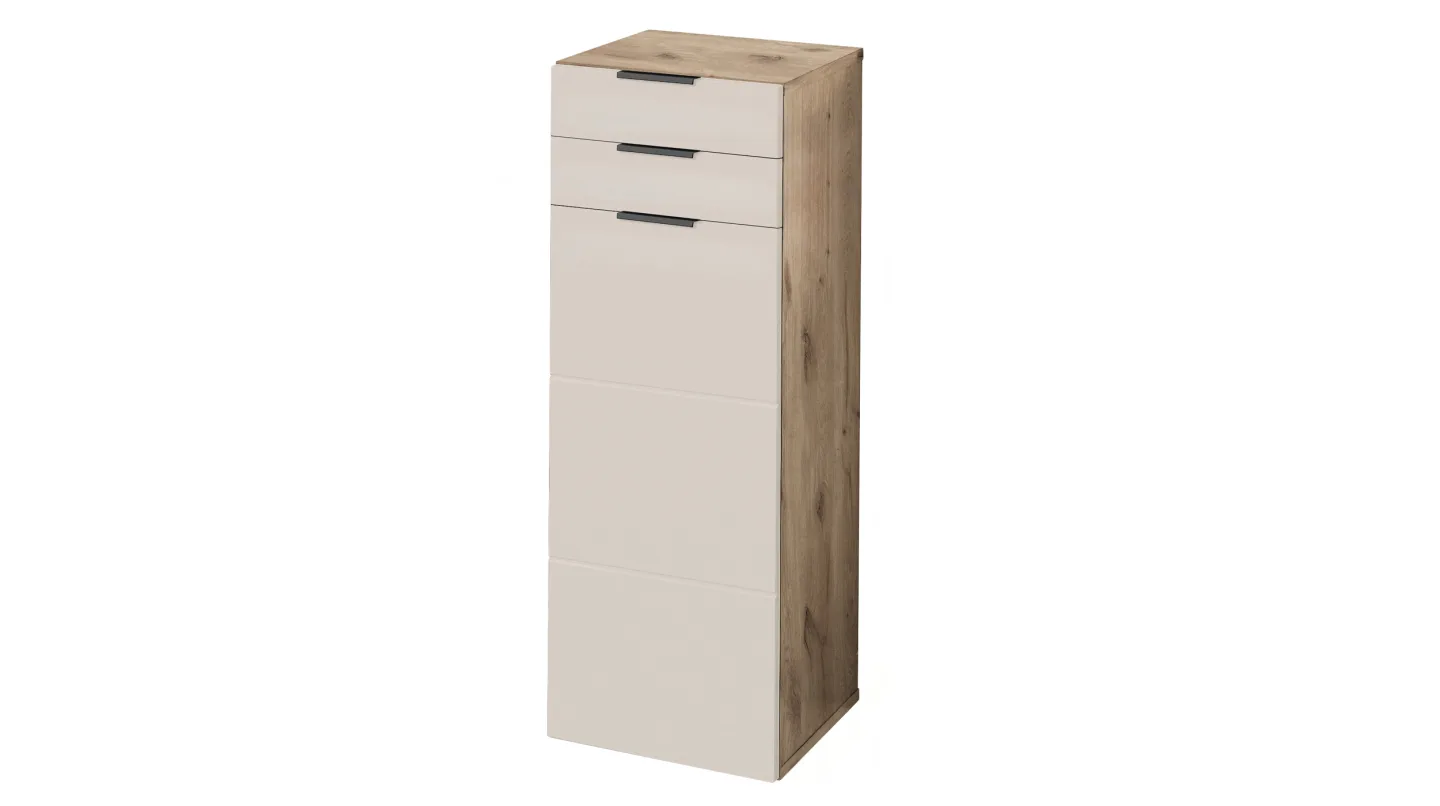 Bad Unterschrank Eiche - Beige-Kaschmir 34 cm - 1 Tür - KRETA