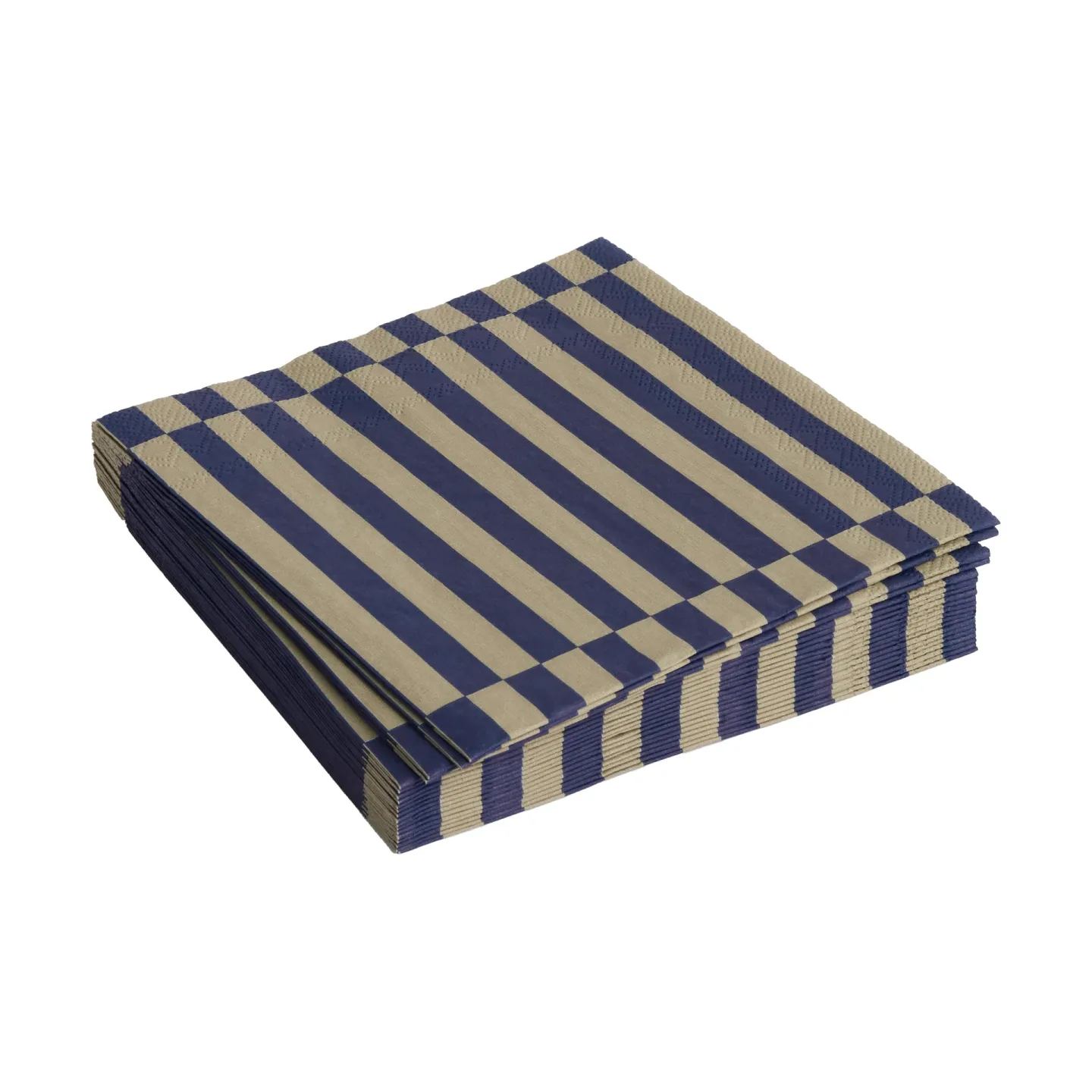 HAY Pattern Lunch Stripe Serviette 33x33 cm 20er Pack Dark blue-dark sand pillar