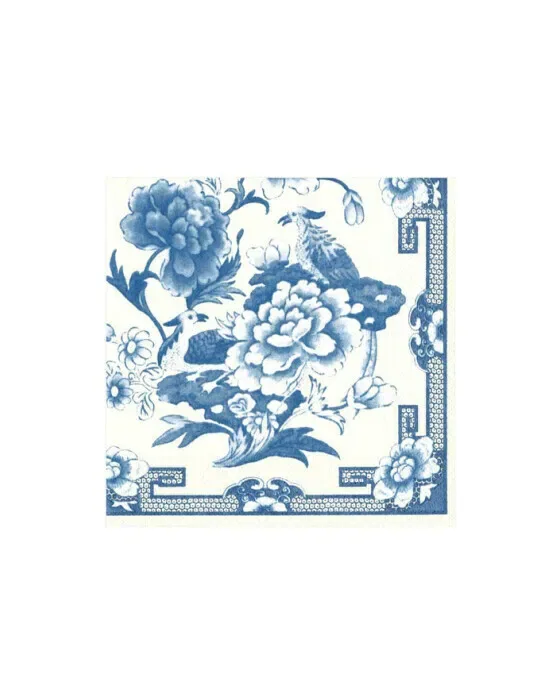 Blue & white servietter 20-pak