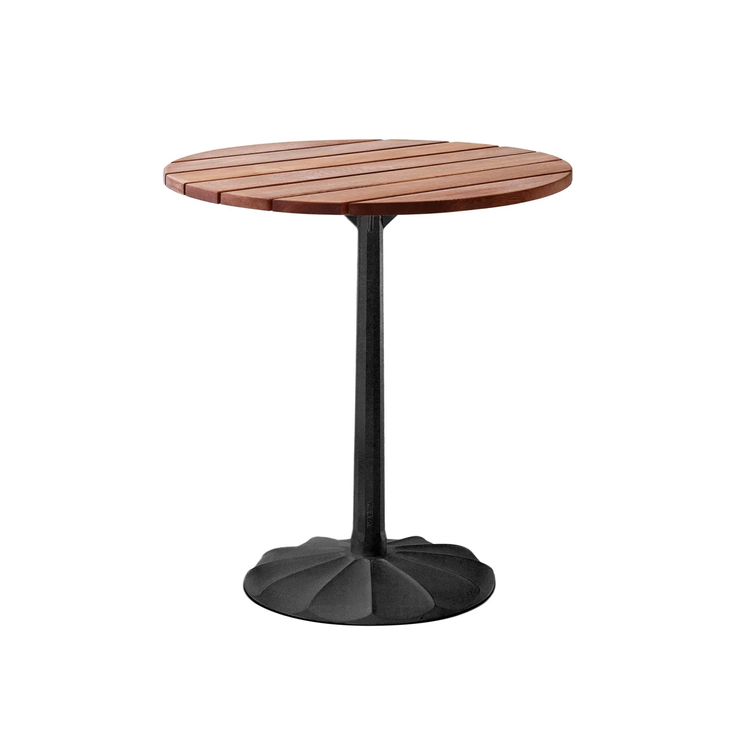 Byarums Bruk - Bord Uppsala Ø 70 Oljad Mahogny/Svartlackerad Aluminium - Småbord och sidobord utomhus - Björn Alge - Svart - Metall