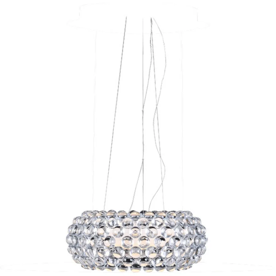 Foscarini Pendellampe Caboche Transparent Kunststoff 50 cm 20 cm - LED - Lichtfarbe: Extra warmweiss - LED Energiesparlampen