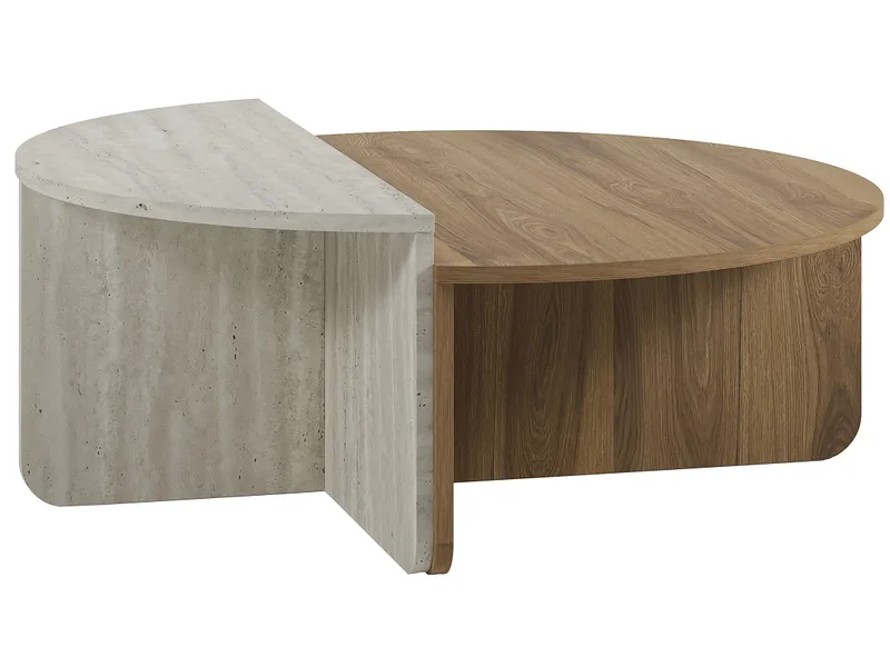 MARCKERIC Couchtish ALIX 90x90x37cm eiche