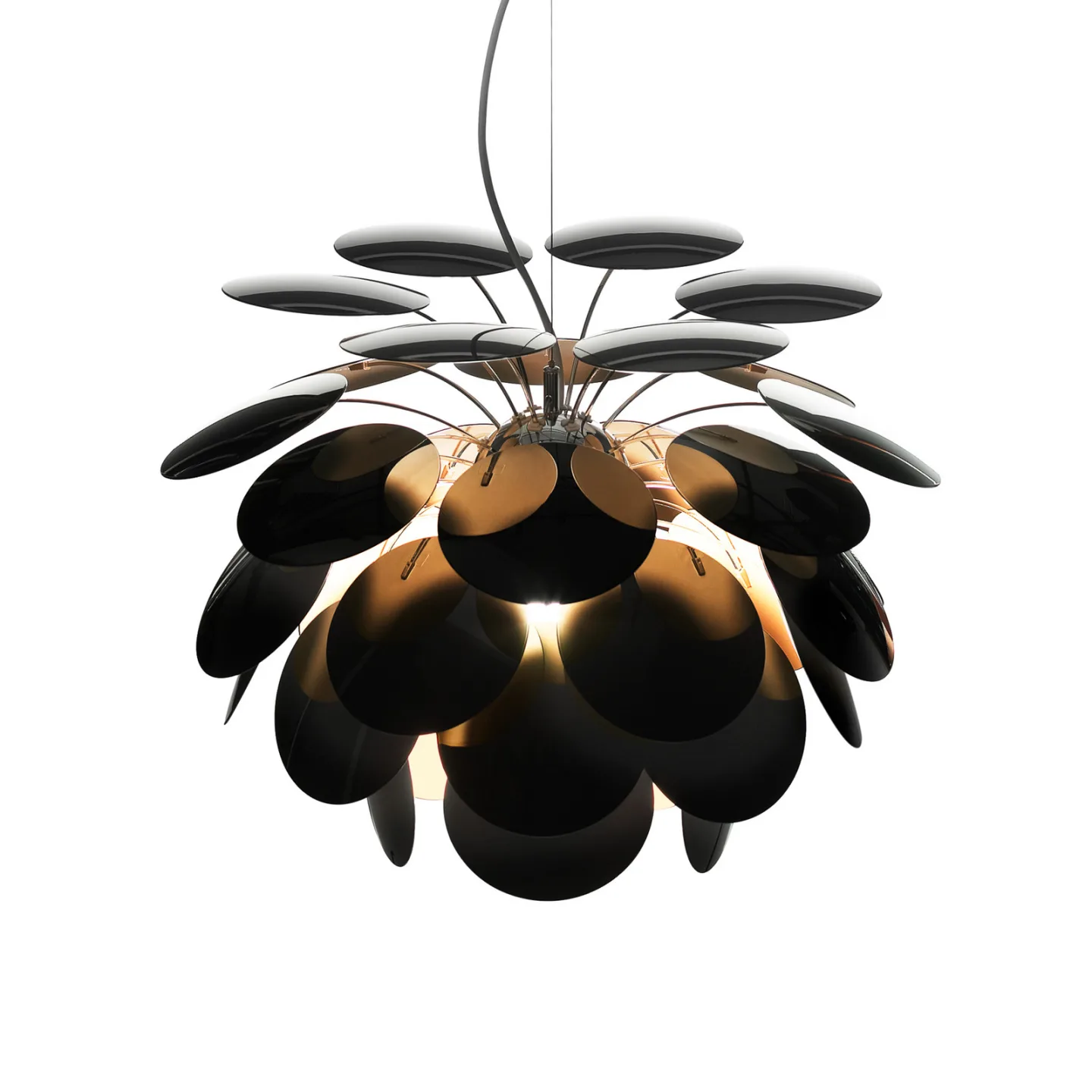 Discoco Pendelleuchte Ø68 Black-Gold - Marset Discocó - Wohnzimmer - Design - Kunststoff - Einflammig