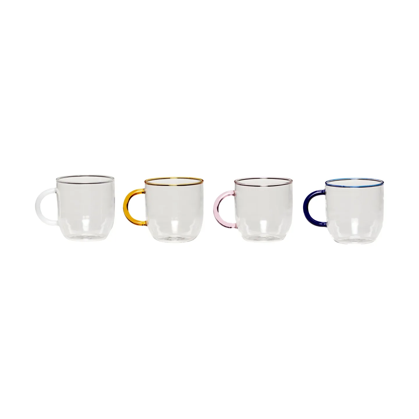 Hübsch Kiosk Glastassen Set, 4-teilig Multicolour