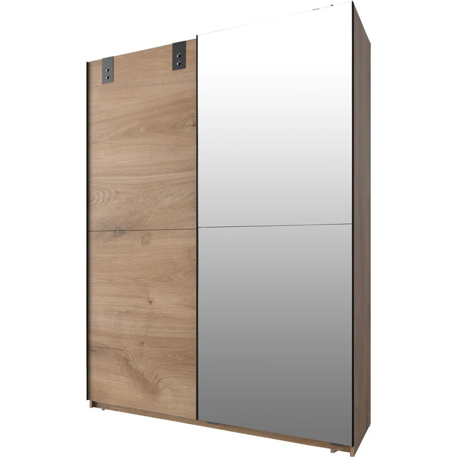 Kleiderschrank Chantel Plankeneiche/graphit Holzwerkstoff B 135 cm