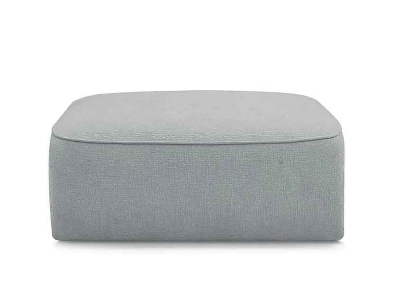 Hocker BOBOCHIC LEOPOLD 90x96x42cm stoff mit textur hellgrau