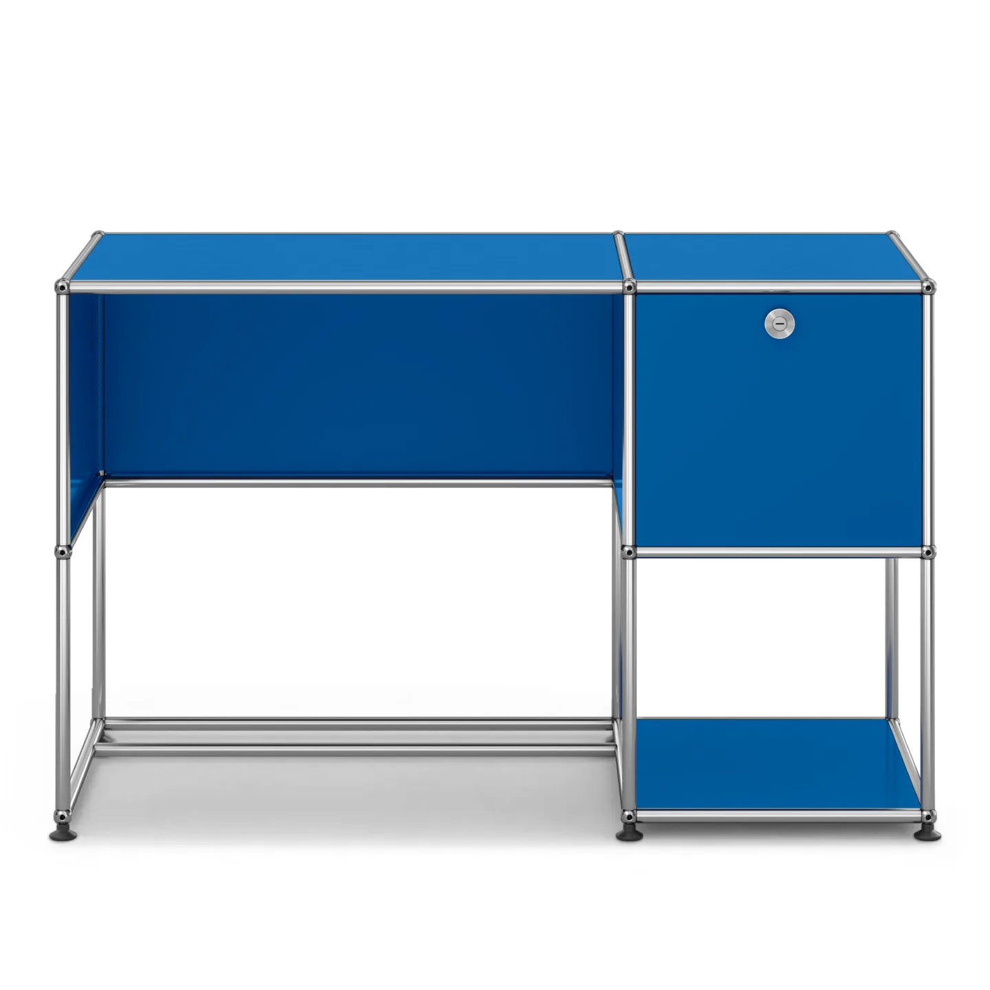 USM - USM Haller Storage Desk B21 Gentian Blue - Skrivbord - Fritz Haller & Paul Schärer - Blå - Metall