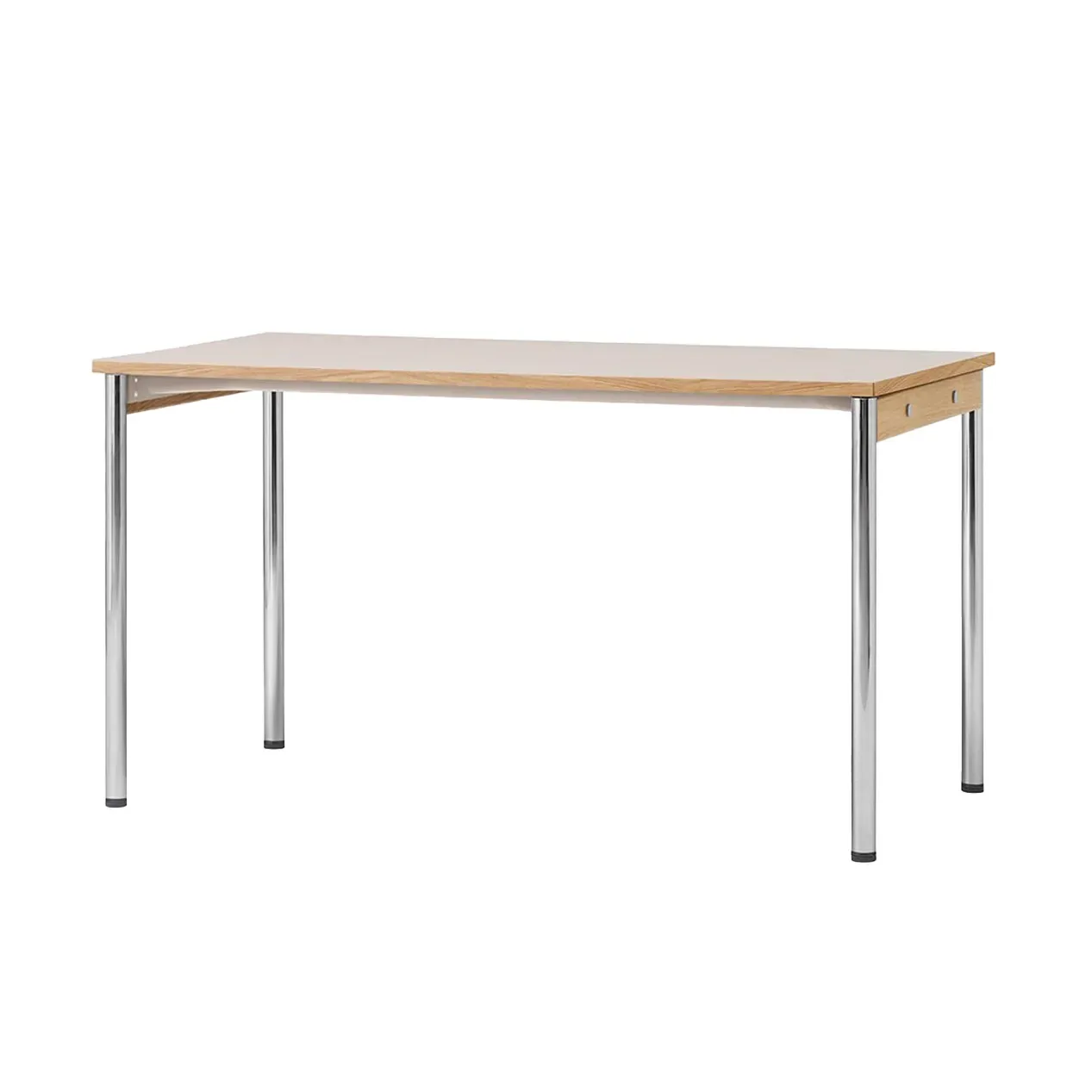 Audo Copenhagen Co Table konferensbord 140x70cm Chrome-laminate creme