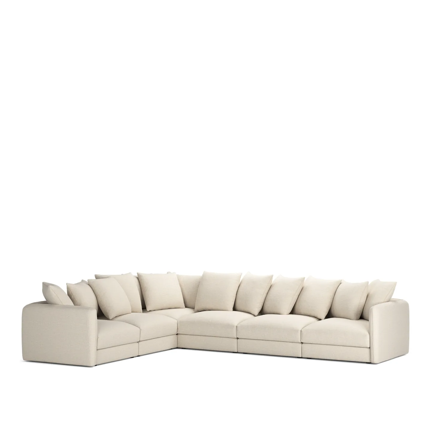 NOGA - Pavarotti 6-Seater Corner, Removable Cover, Cushion Variant 01, Lario 38 - Soffor - Beige