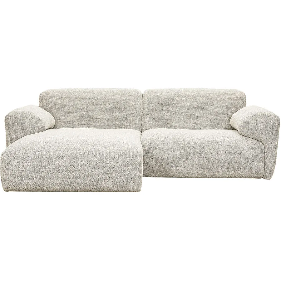 Ecksofa Hazel Weiss/Schwarz Stoff 260 cm 163 cm