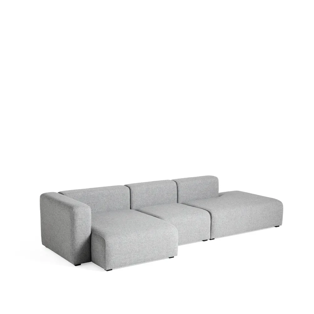 HAY Mags Modulsofa Stoff Hallingdal 130 grau, links