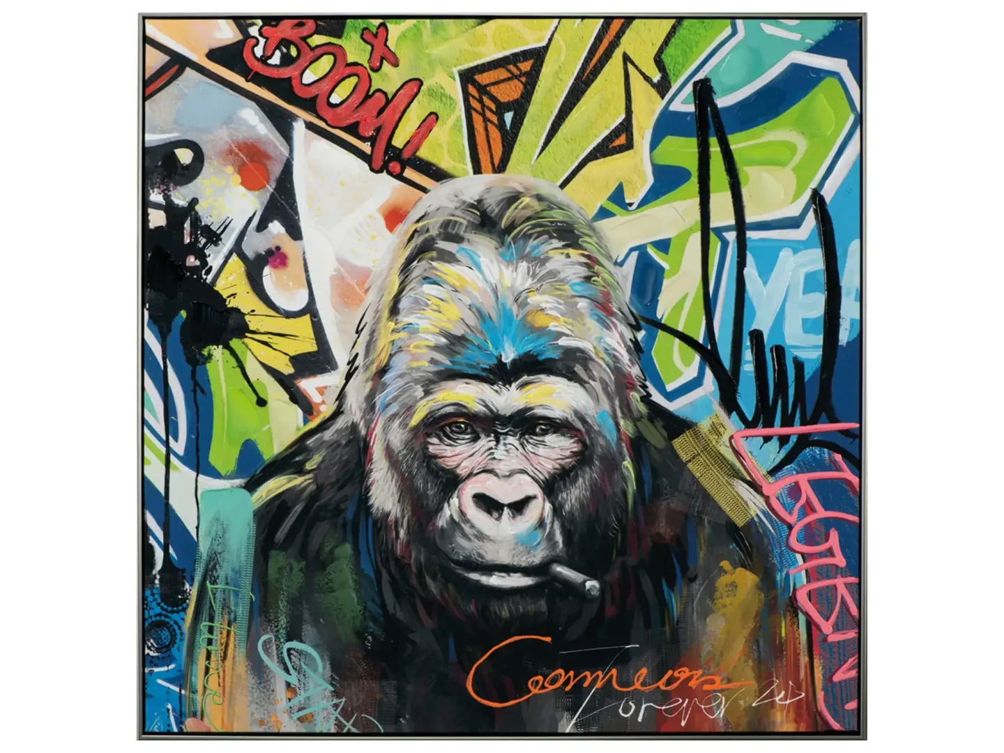 image LAND Bild Gorilla mit Buntem Hintergrund | Schubiger Möbel