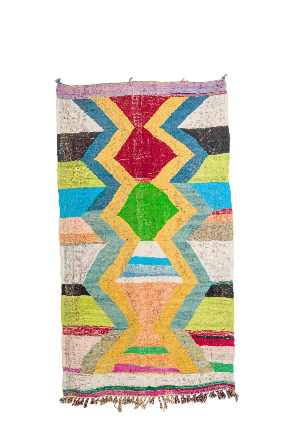 Marokkansk Boucherouite-teppe 125 x 230 cm (Størrelse: 125 x 230 cm)