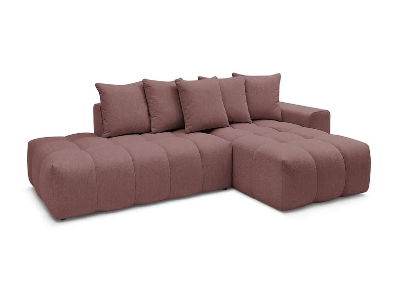 Ecksofa BOBOCHIC MONT-BLANC Stoff chiniert rosa
