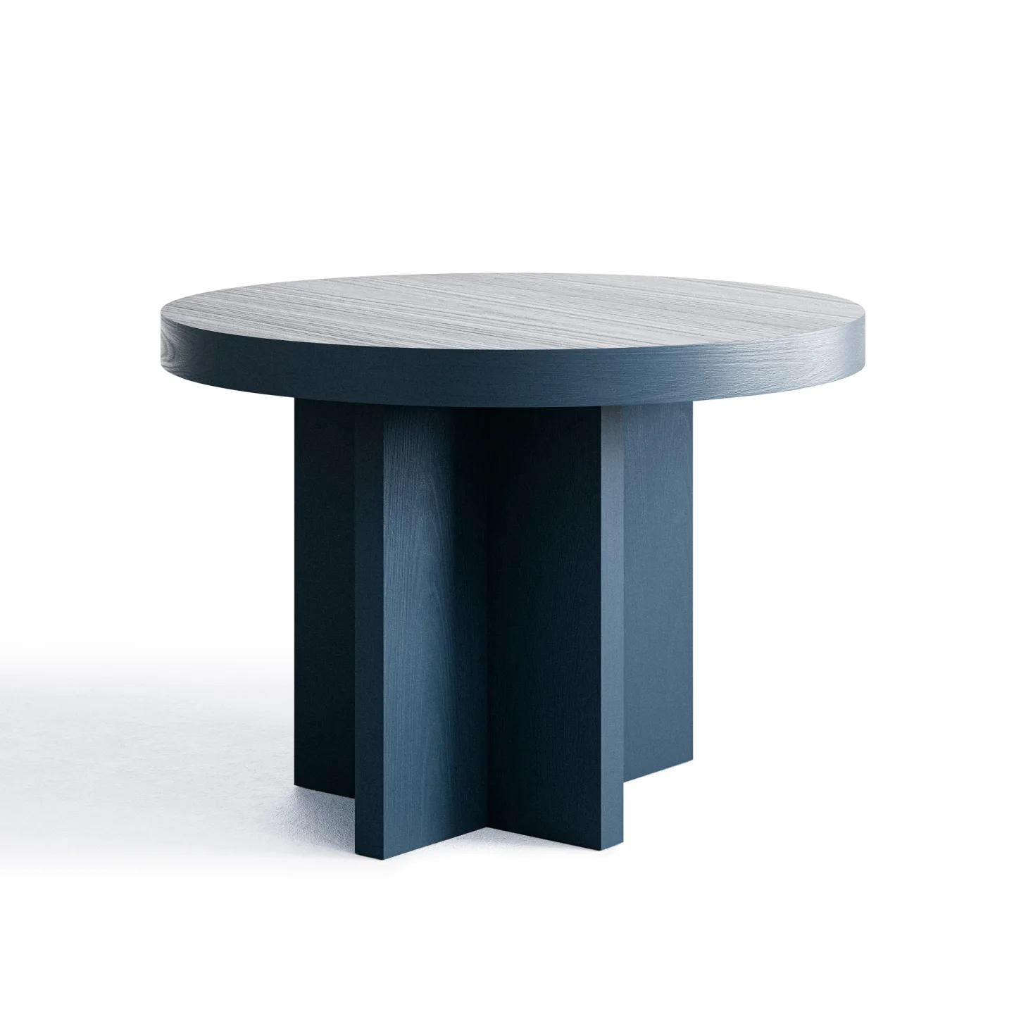 Länna - L.A. Round Coffee Table Ø70 Blue - Soffbord - Lotta Agaton - Blå - Trä