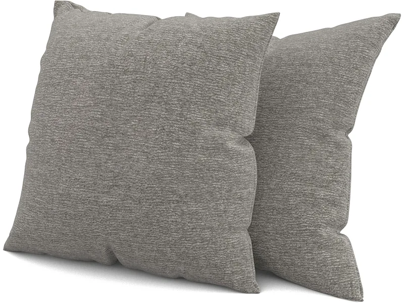 SWISS HOME STYLE Set 2 Kissen AGATA 40x40cm hellgrau