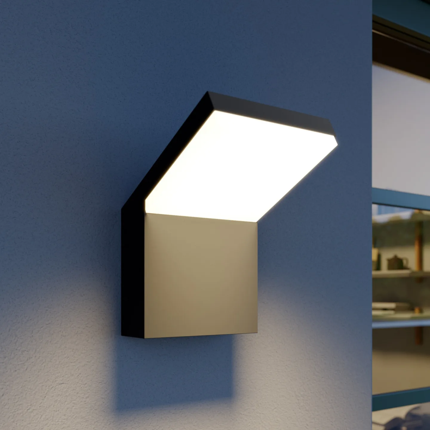 Yolena Außen Wandleuchte Dark Grey White - Arcchio - Balkon - Modern - Metall - Einflammig