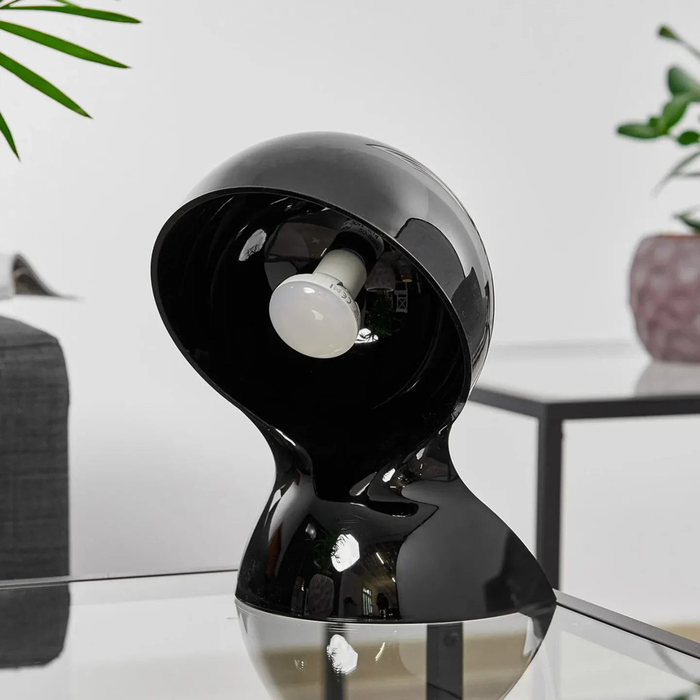 Dalú Tischleuchte Black - Artemide Dalù - Wohnzimmer - Design - Kunststoff - Mit Schirm