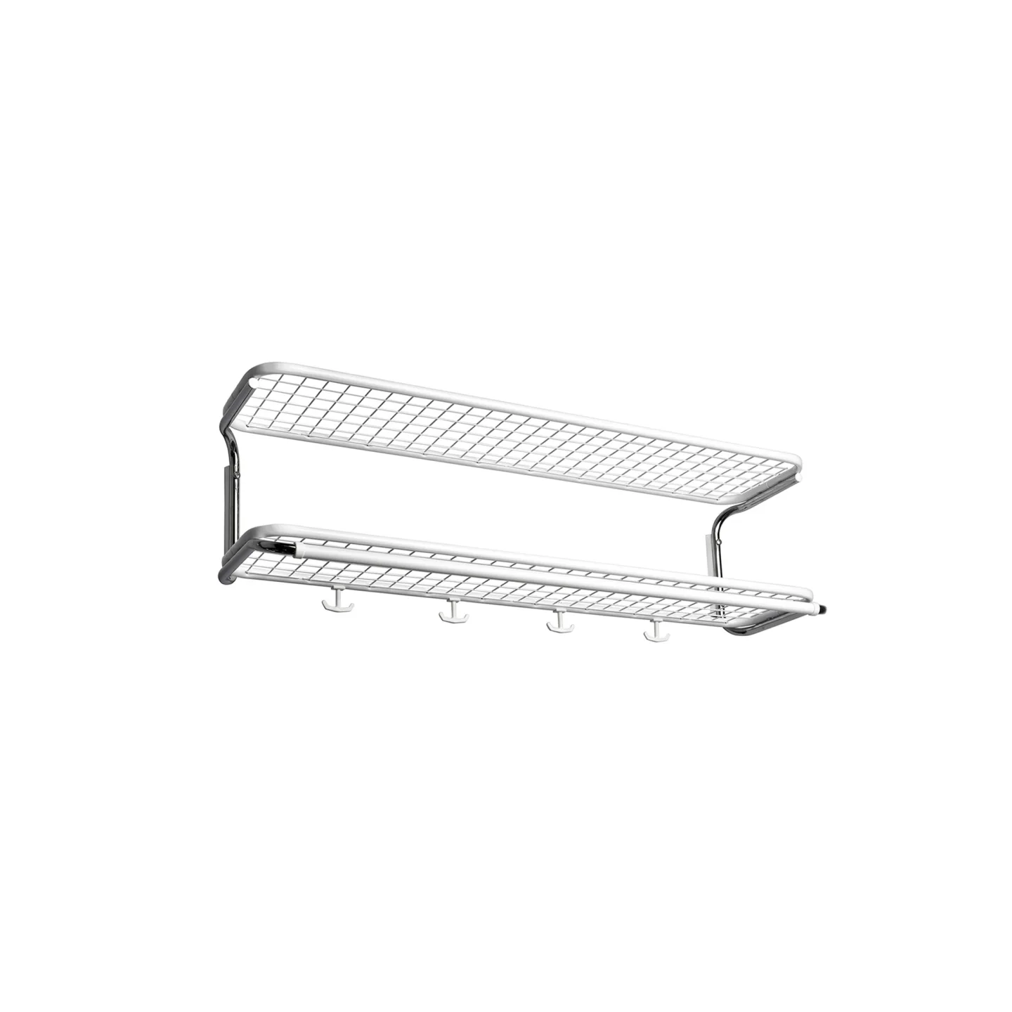 Essem Design - Classic 650 Hatthylla - Vit/Krom 40 cm - Hatthyllor och skohyllor - Gunnar Bolin - Silver,Vit - Metall/Plast