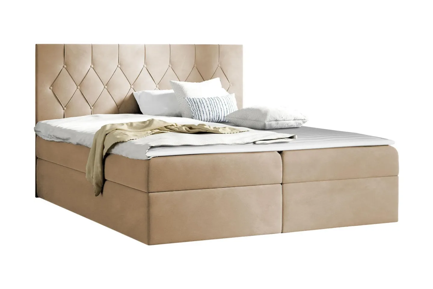 Jitendera Sängpaket Kontinentalsäng 160x200 cm med Förvaring - Beige