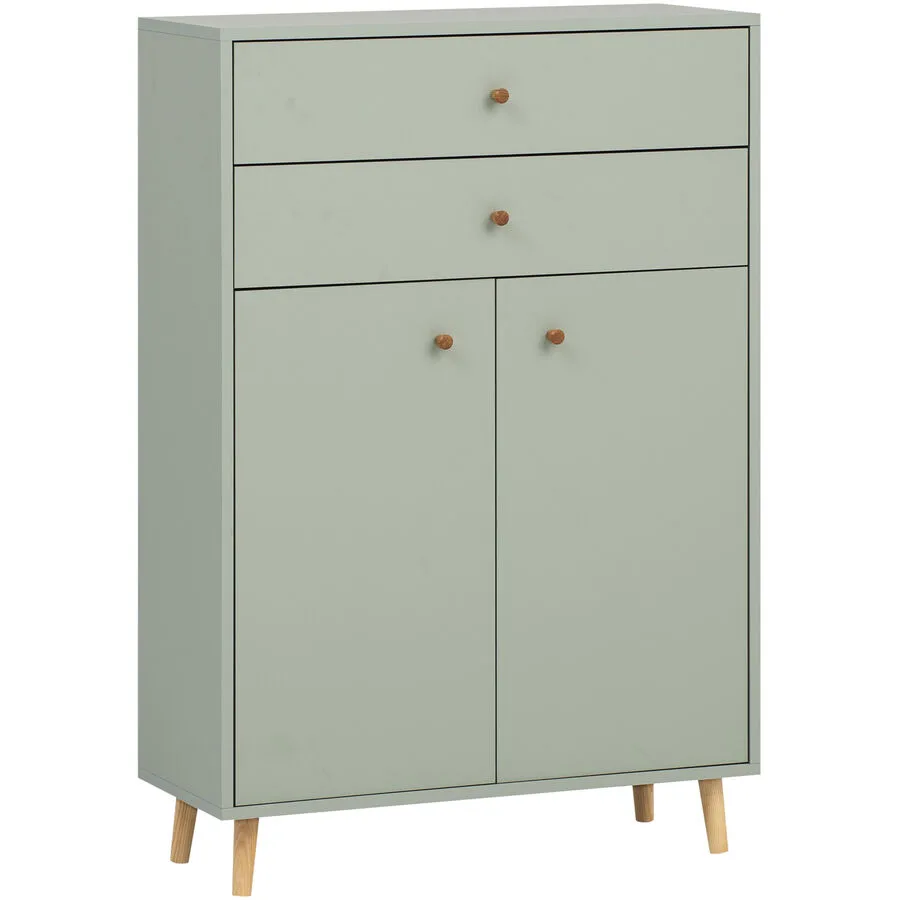 Highboard Arne grün Holzwerkstoff B 77 T 33 cm H 113.4 cm
