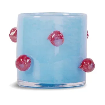 Byon Arlo Laterne XS Ø15 cm Hellblau-Weinrot