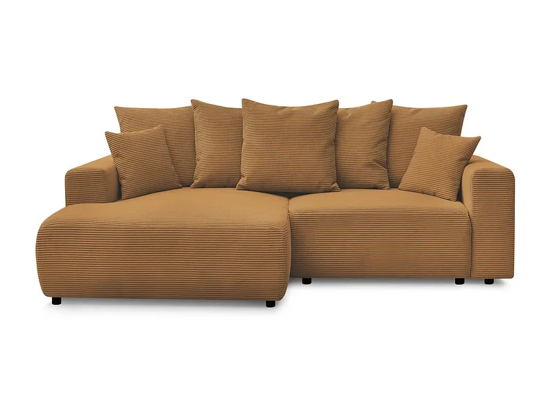 Ecksofa BOBOCHIC ATILLA Cord-Stoff gelb